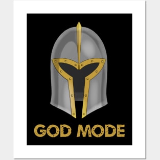 God mode gold Posters and Art